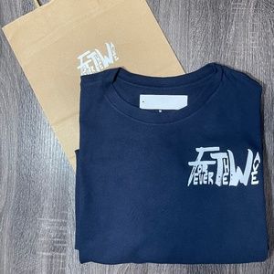 Ftw navy blue/white long sleeve t-shirt